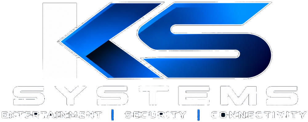 K & S Systems logo: Entertainment, Security, Connectivity